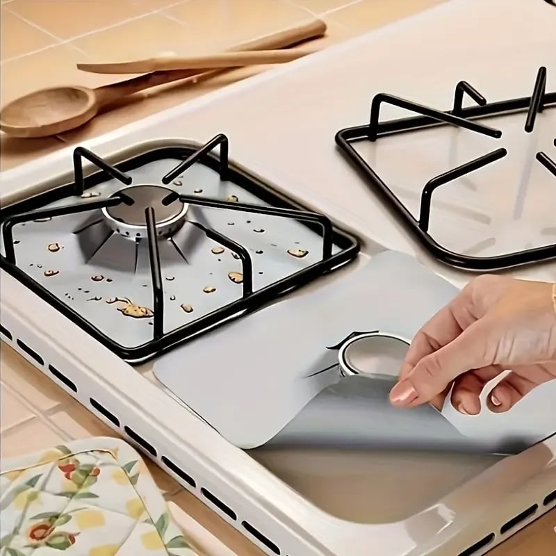 4-Piece Reusable Gas Hob Protectors | Non-Stick, Washable & Heat-Resistant