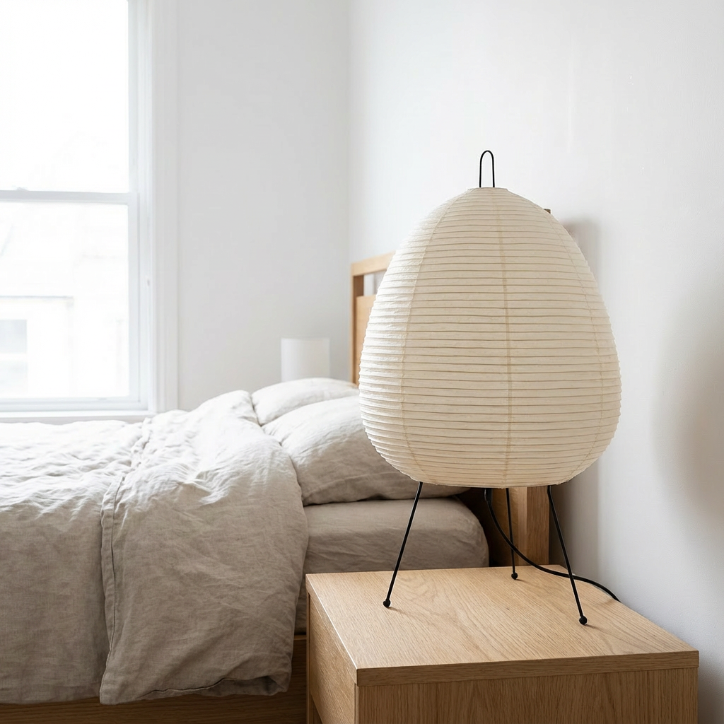Wabi-Sabi Rice Paper LED Table Lamp