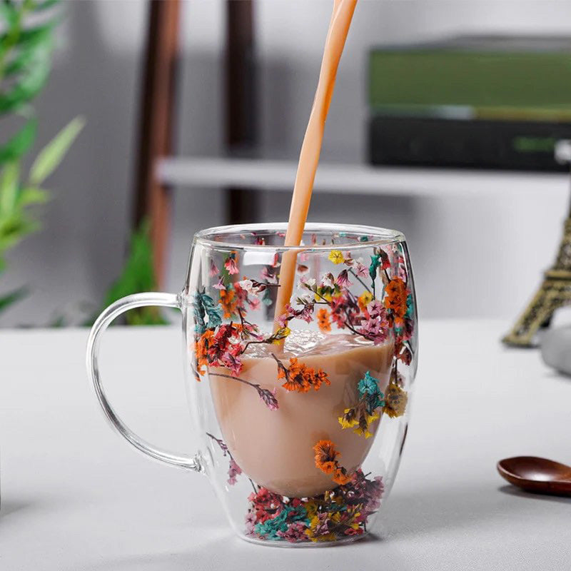 Fall Double-Walled Glass Mug – 300ml