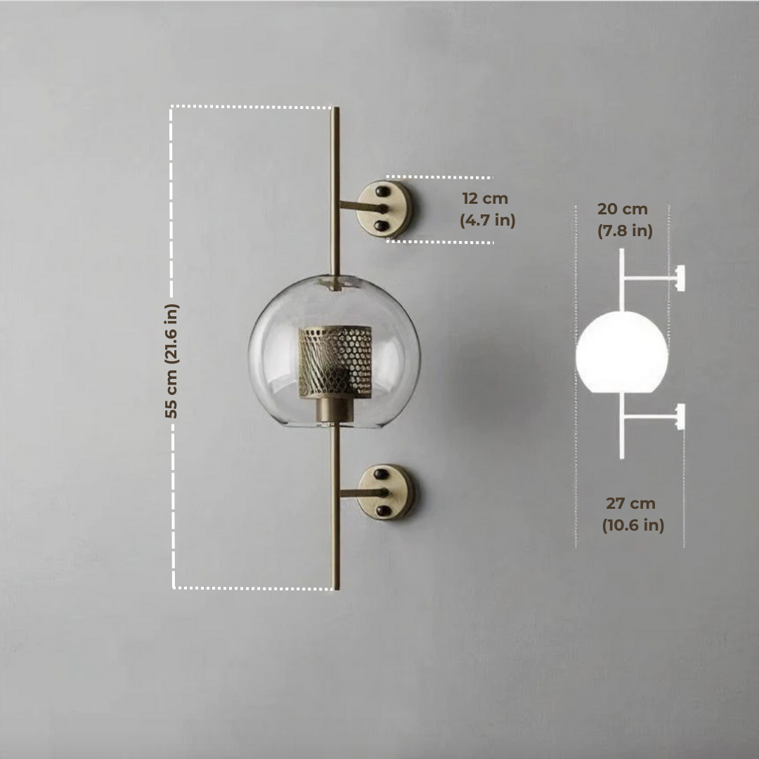 Modern Glass Bathroom Wall Light