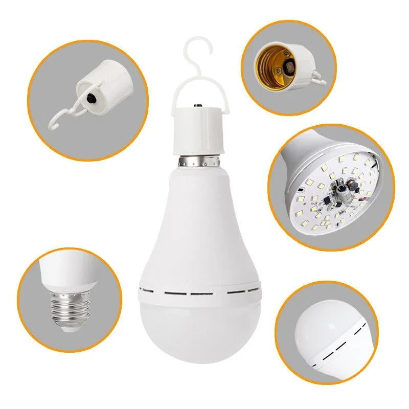 E27 Rechargeable Emergency LED Light Bulb – Portable Camping & Home Light