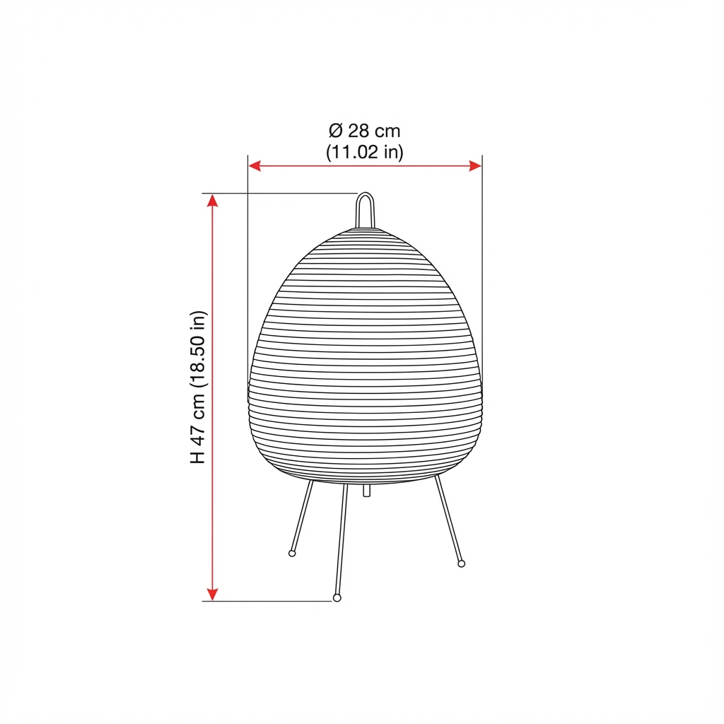 Wabi-Sabi Rice Paper LED Table Lamp
