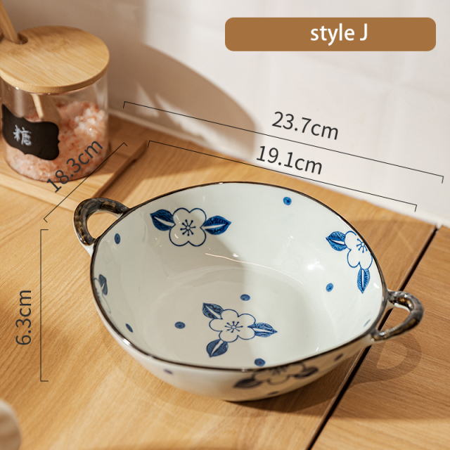 Vintage Hand-Painted Ceramic Bowl – 700ml