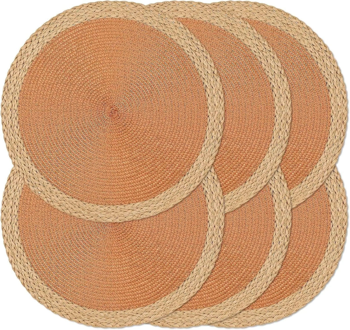 Set of 6 Woven Round Placemats – 38cm