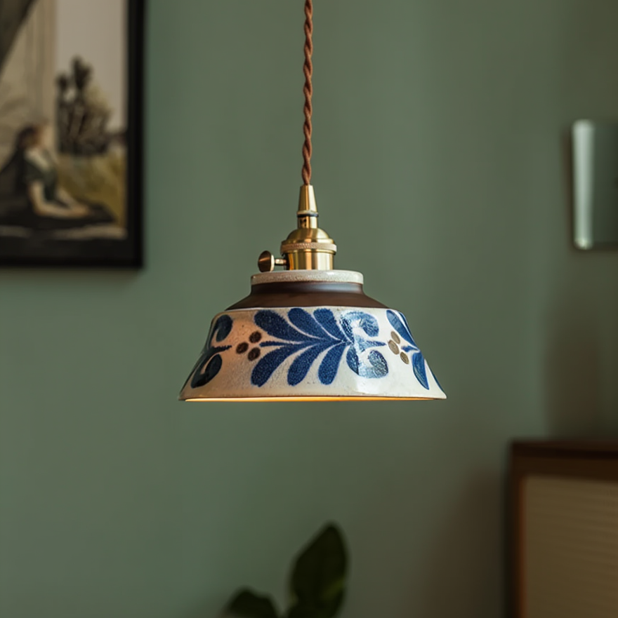Ronja Hand-Painted Ceramic Pendant Light