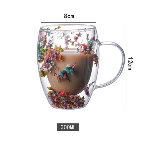 Fall Double-Walled Glass Mug – 300ml