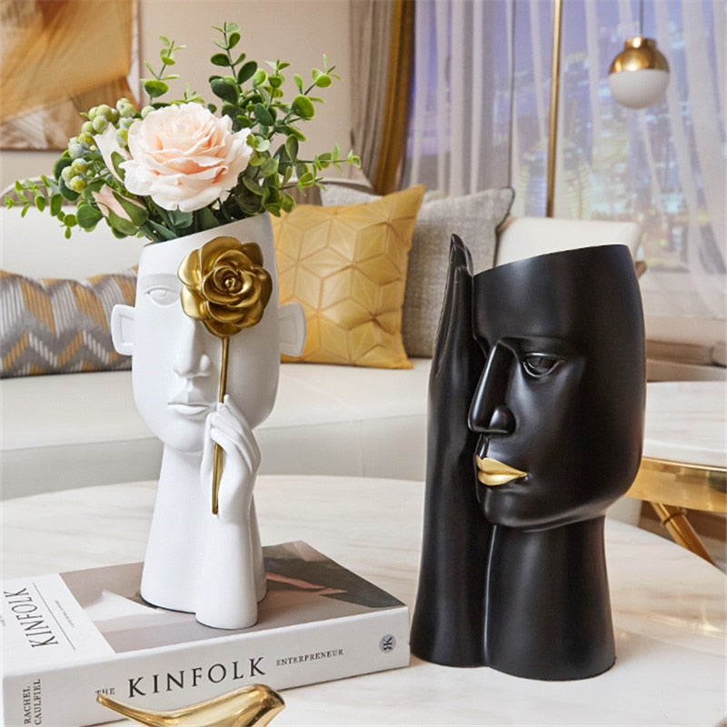 Muse Abstract Face Vase