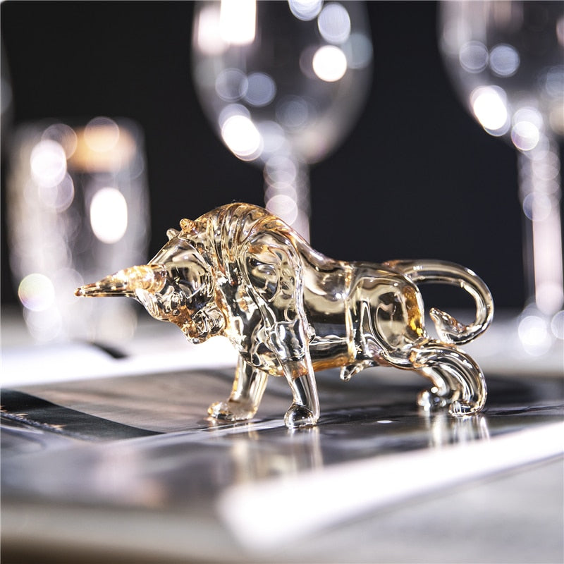 Aureus Crystal Bull Sculpture