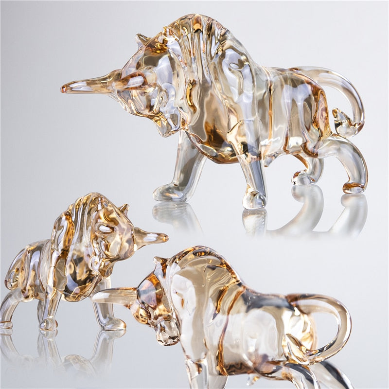 Aureus Crystal Bull Sculpture