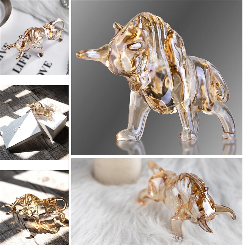 Aureus Crystal Bull Sculpture