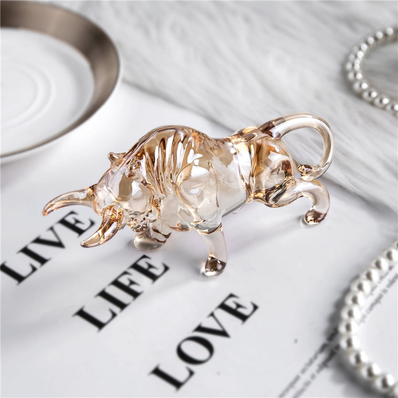 Aureus Crystal Bull Sculpture