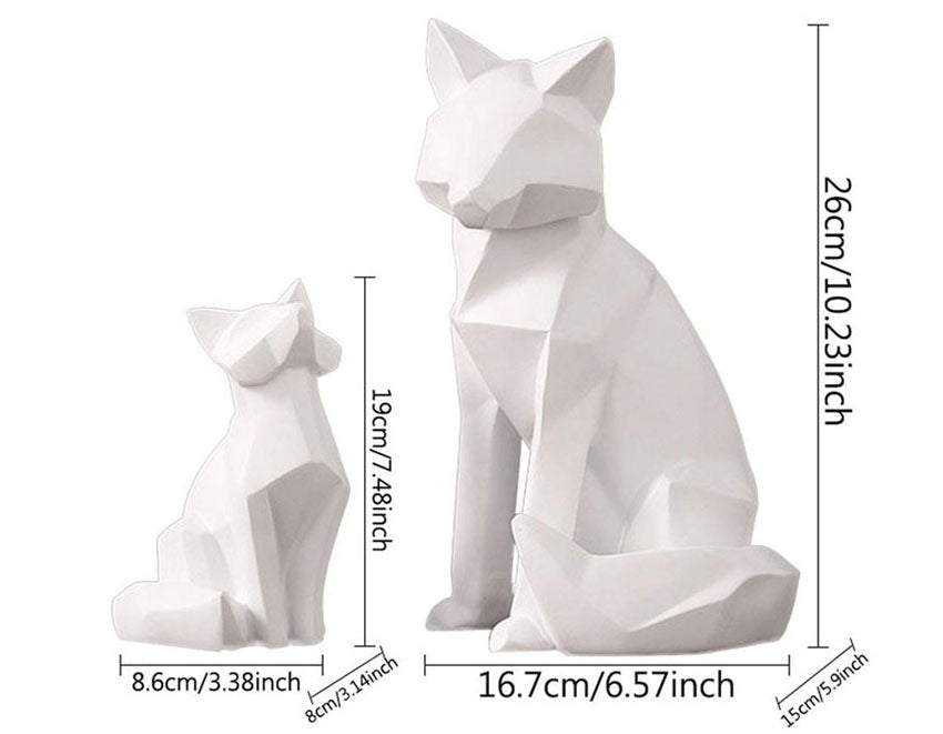 Lumi Geometric Fox Sculpture