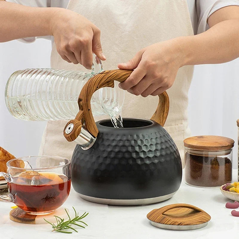 Elegant Hammered Whistling Kettle