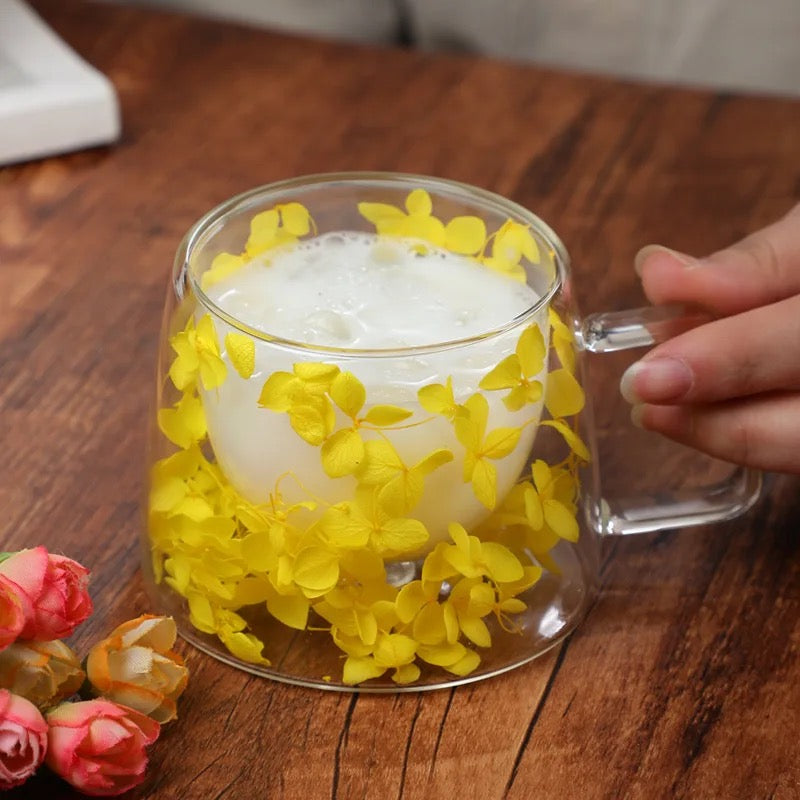 Botanical Double-Walled Glass Mug – 200ml