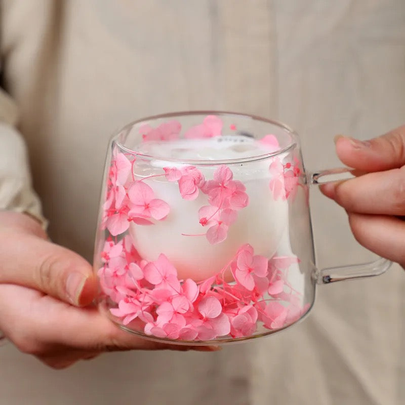 Botanical Double-Walled Glass Mug – 200ml