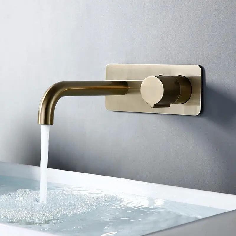 Wall-Mounted Brass Basin Tap