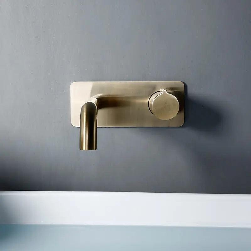 Wall-Mounted Brass Basin Tap