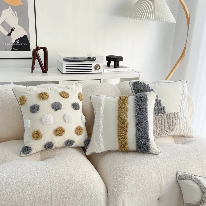 1 pçs capas de almofada de linho de algodão boêmio para sofá almofadas-sala de estar sofá decoração estilo boho capas de almofada