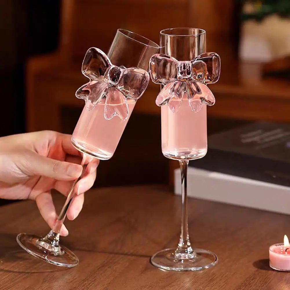 Rosé Papillon Champagne Flutes – Set of 2