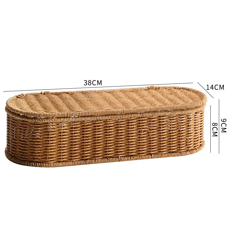 Boho Rattan Storage Basket