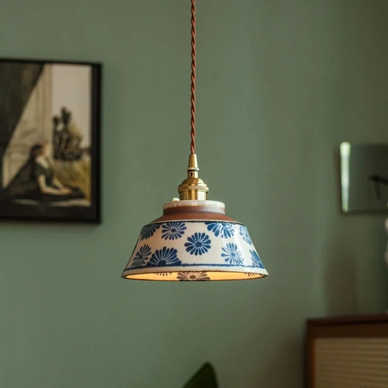 Ronja Hand-Painted Ceramic Pendant Light