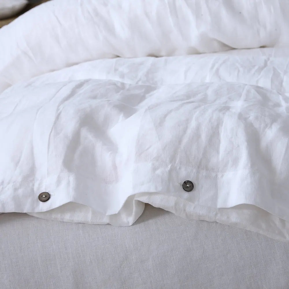 100% linho francês natural capa de edredão macio e confortável colcha capa rainha durável saudável têxteis para casa cama