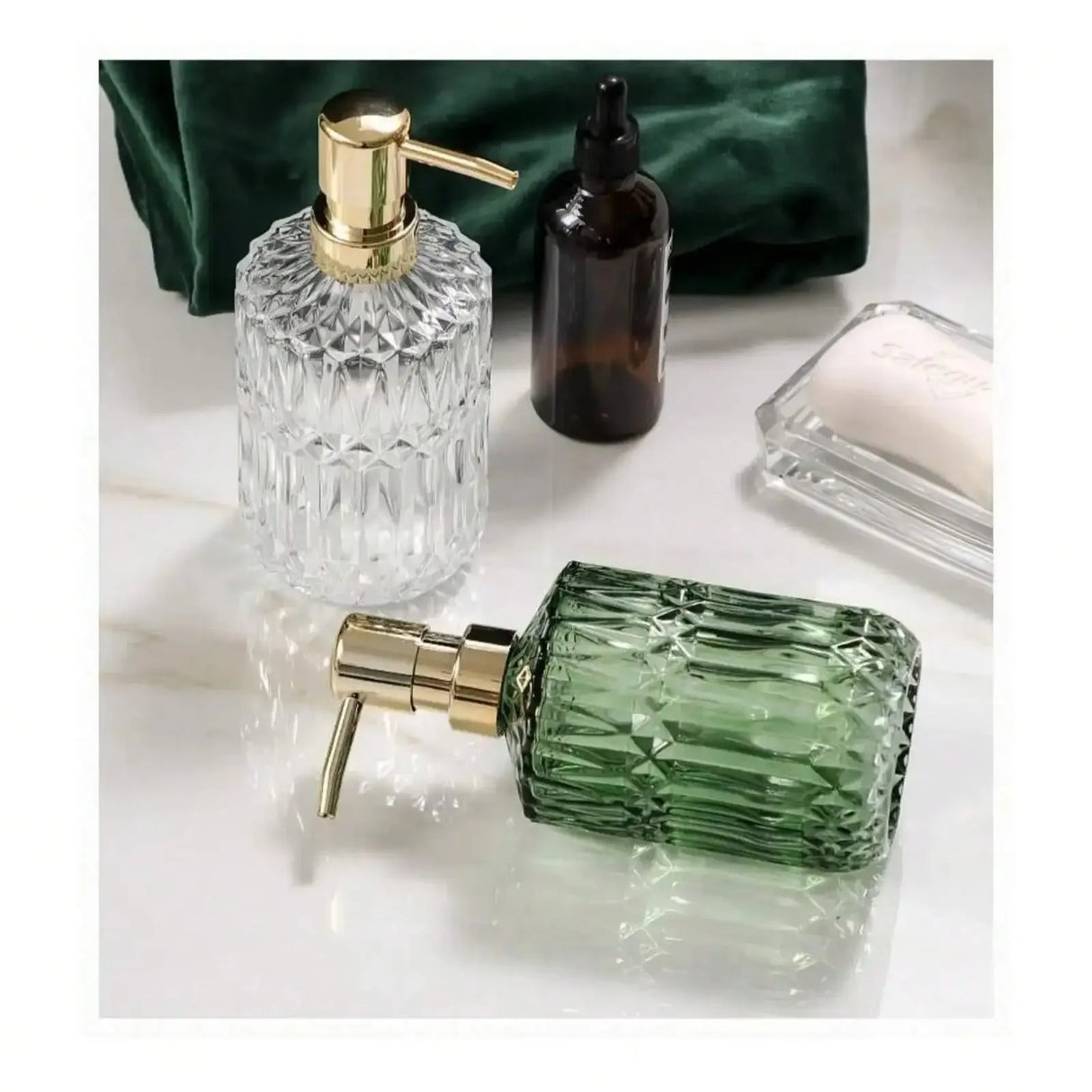 Dispensador manual de sabão líquido, 400ml, vidro transparente, desinfetante para as mãos, recipientes, prensa, garrafas de gel vazias, acessórios de banheiro