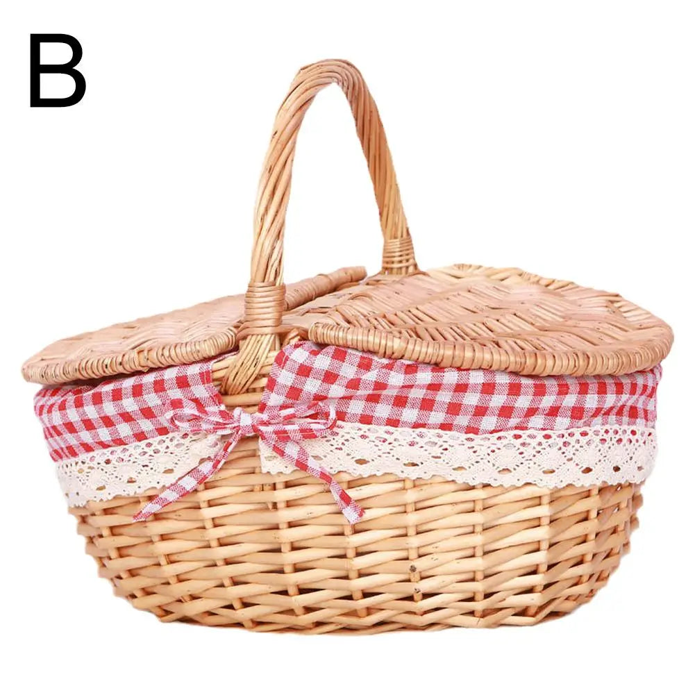Handcrafted Wicker Picnic Basket