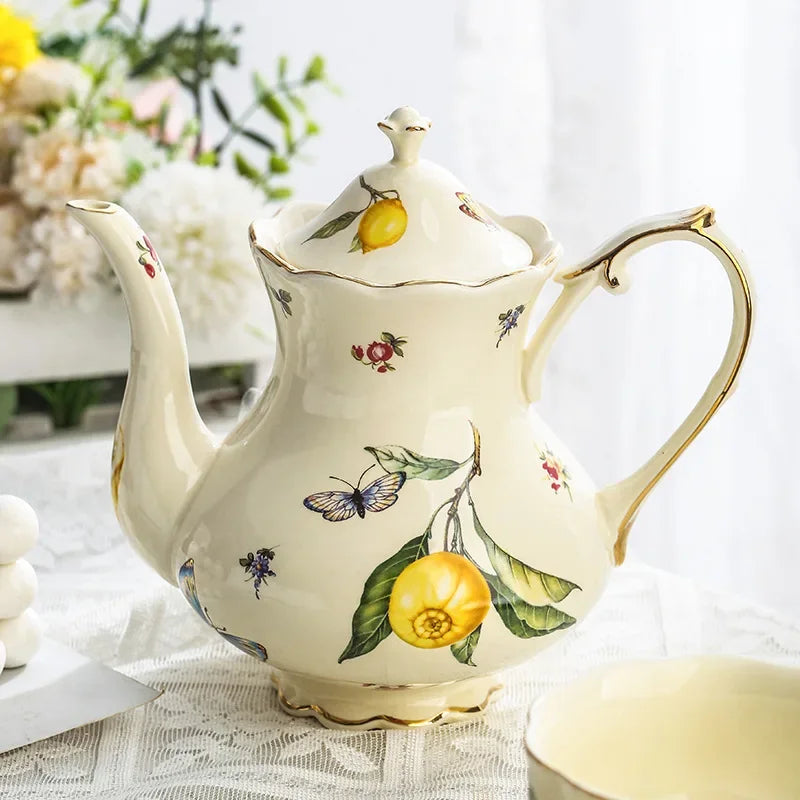Lemon Blossom Ceramic Tea Set