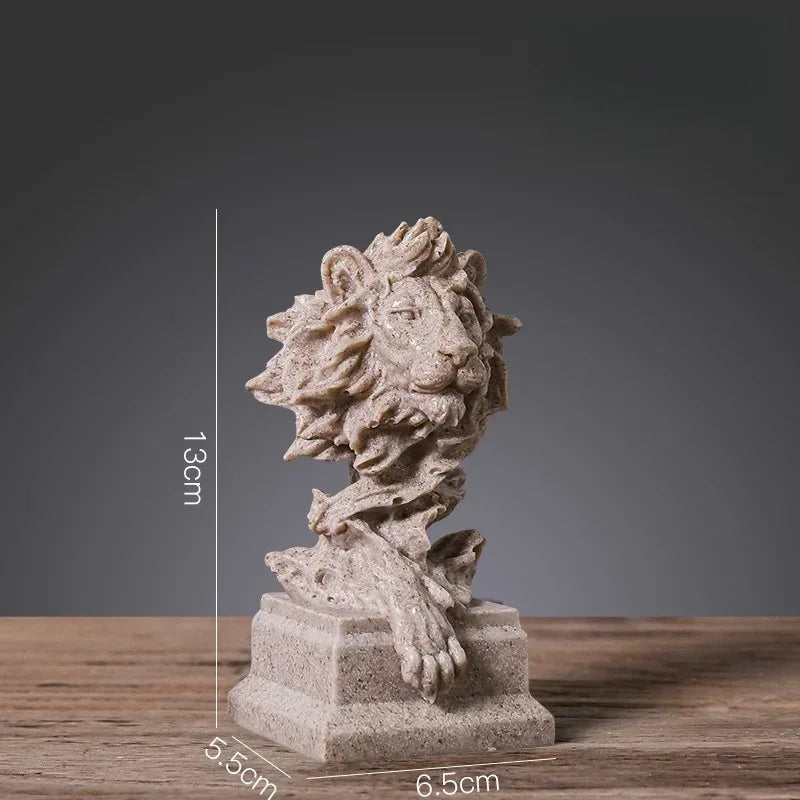Elegant Resin Lion Sculpture