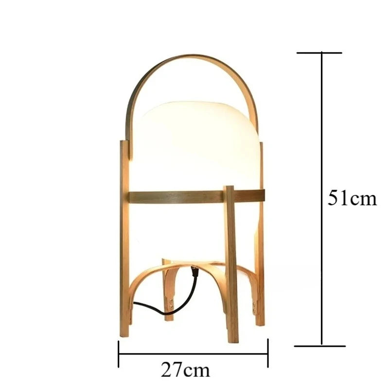 Luminária de chão de madeira portátil nórdica, estilo Wabi Sabi, para sala de estar, escritório, quarto, luz criativa para leitura.