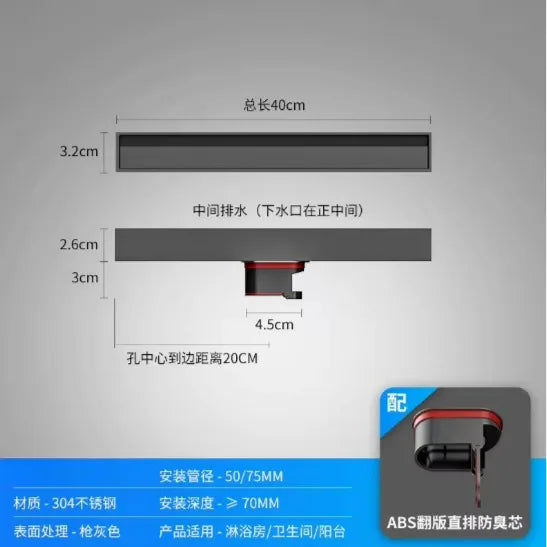 Sleek Stainless Steel Floor Drain