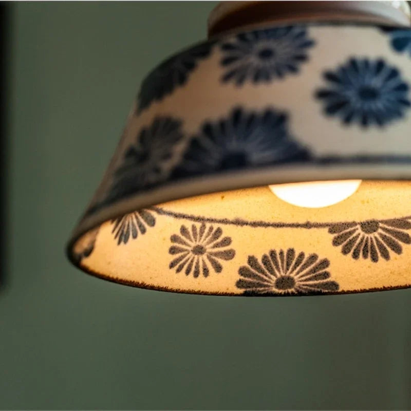 Ronja Hand-Painted Ceramic Pendant Light