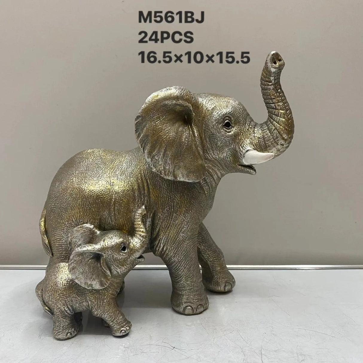 Elephant Family Resin Ornament