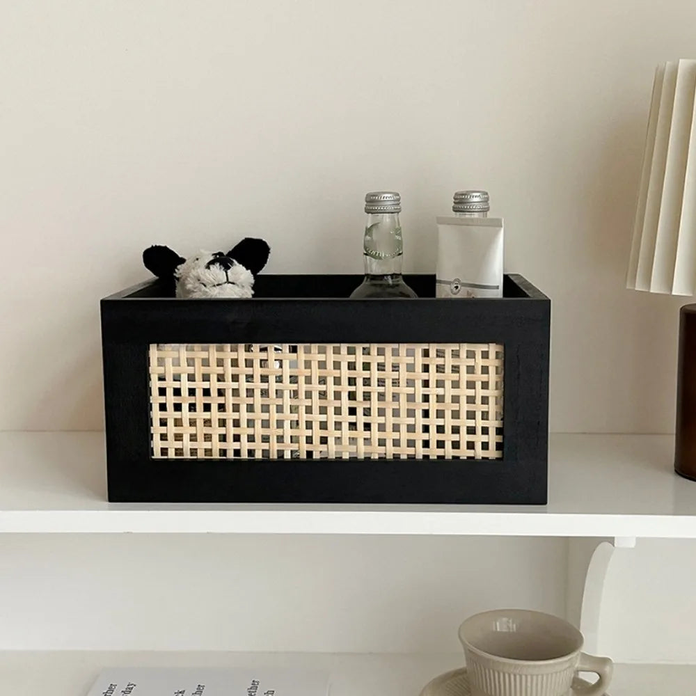 Retro Wooden Storage Basket
