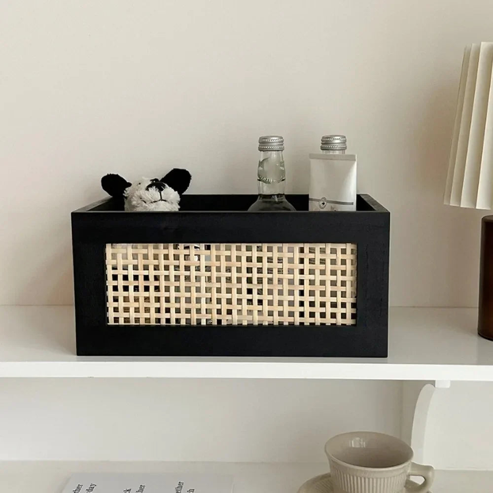 Retro Wooden Storage Basket