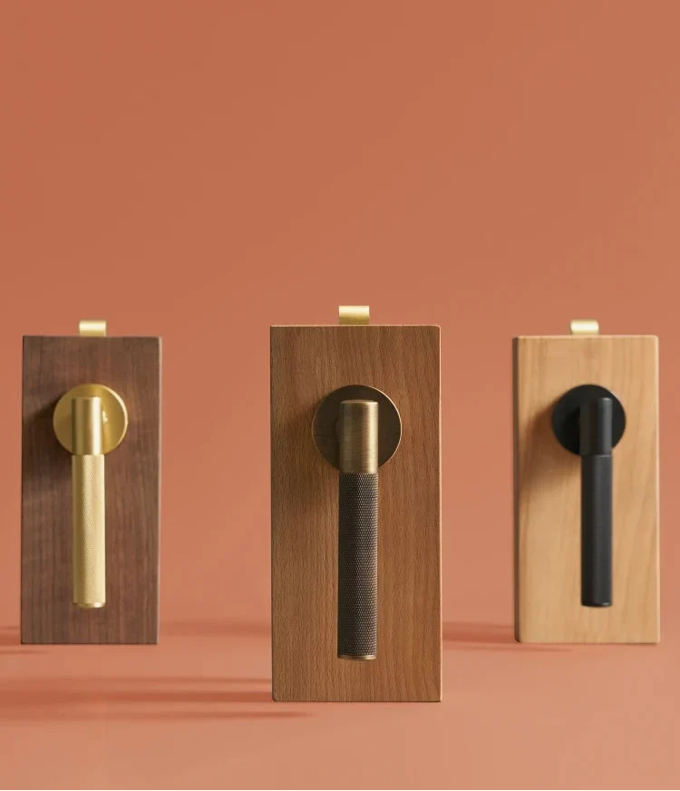 Elegant Bronze Door Handle Set