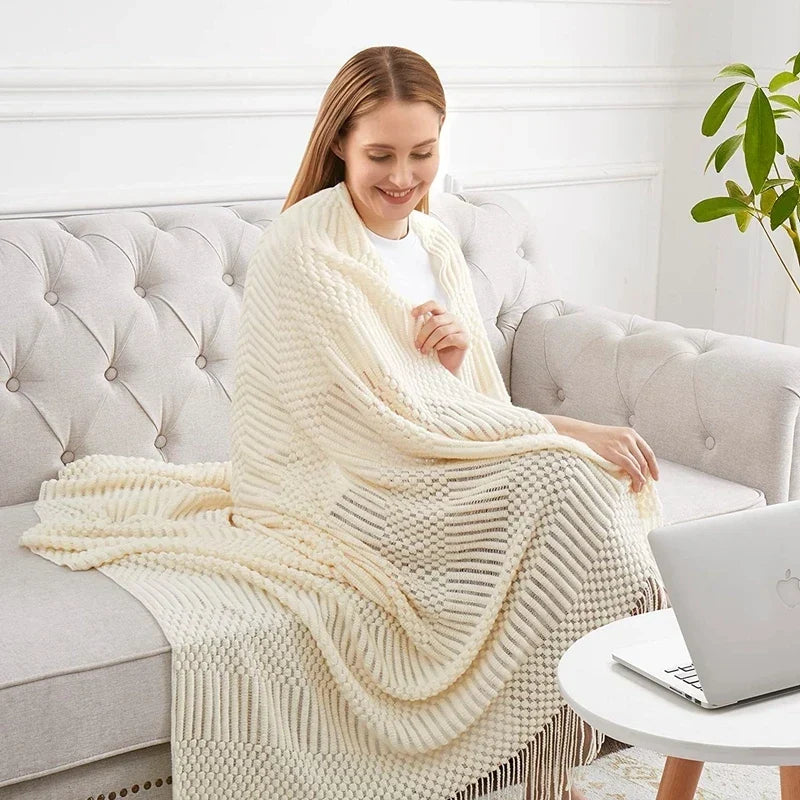 Cozy Knit Throw Blanket