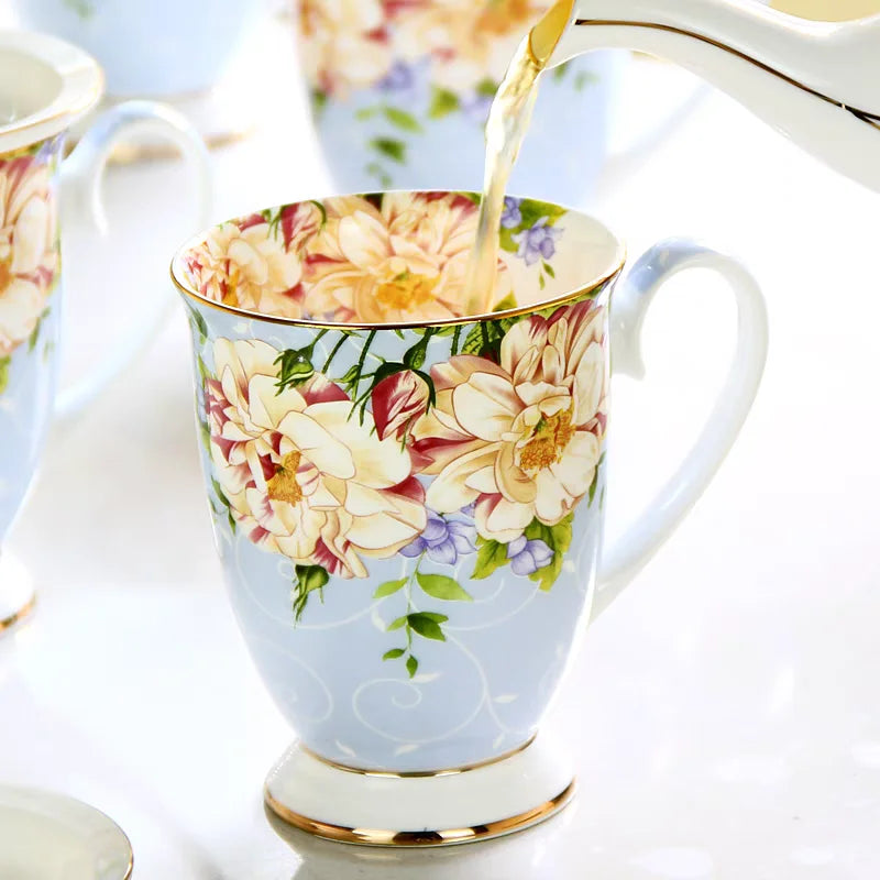 Elegant Floral Porcelain Teapot Set