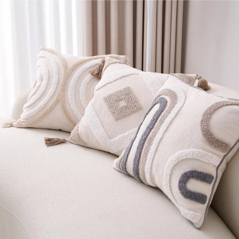1 pçs capas de almofada de linho de algodão boêmio para sofá almofadas-sala de estar sofá decoração estilo boho capas de almofada