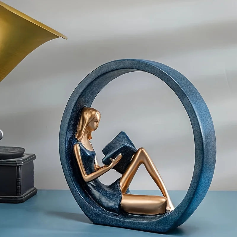 Elegant Yoga Reader Statue
