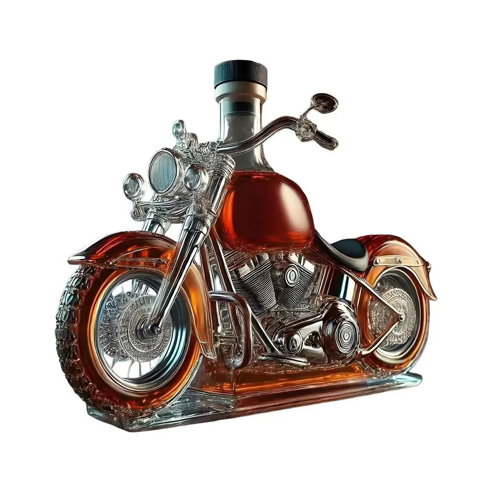 Vintage Motorcycle Whiskey Decanter