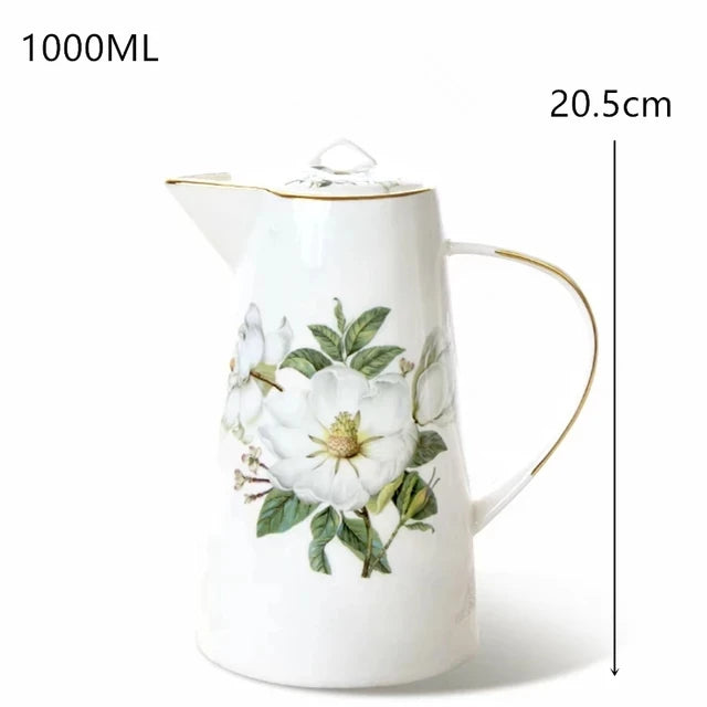 Elegant Floral Porcelain Teapot Set