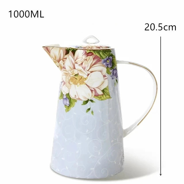 Elegant Floral Porcelain Teapot Set