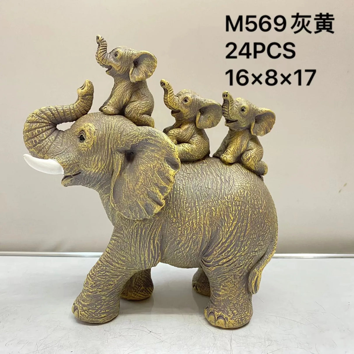 Elephant Family Resin Ornament