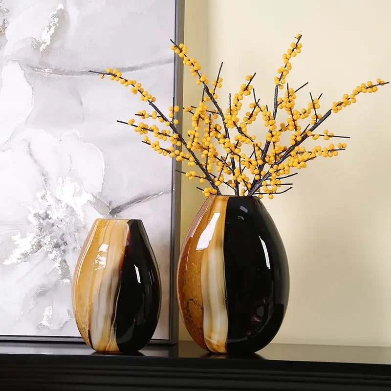 Simples vidro moderno cor combinando vaso arte luz luxo decoração sala de estar decoração pode ser decorado com dispositivo de flor hidropônica