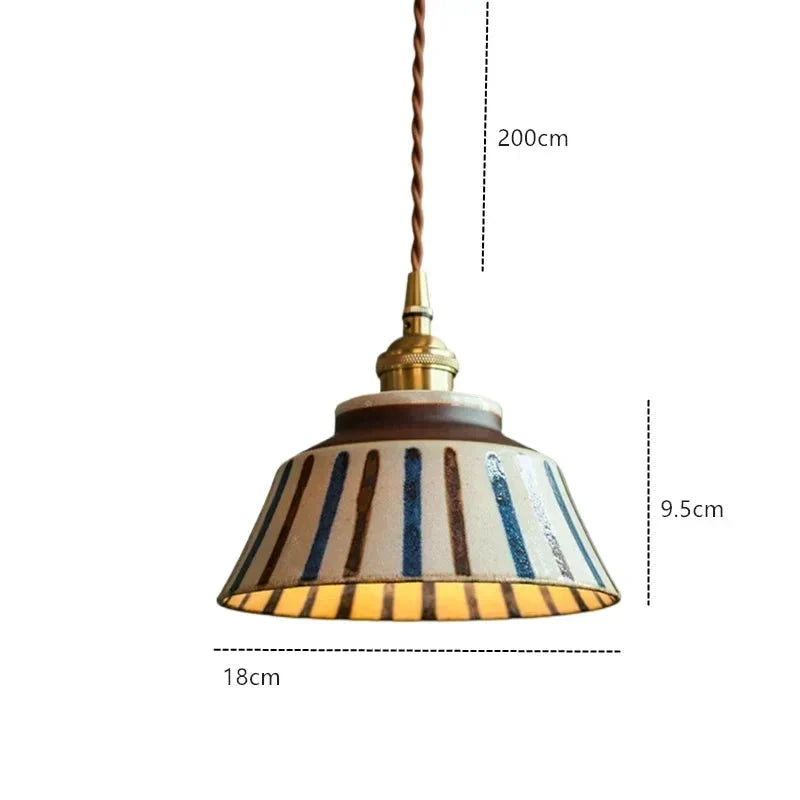 Ronja Hand-Painted Ceramic Pendant Light