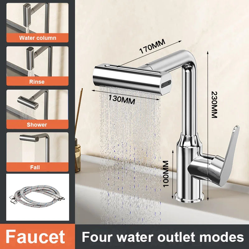 Sleek Waterfall Bathroom Faucet