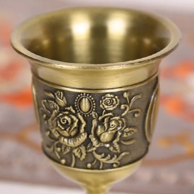 Vintage Bronze Shot Glasses – Set of 2