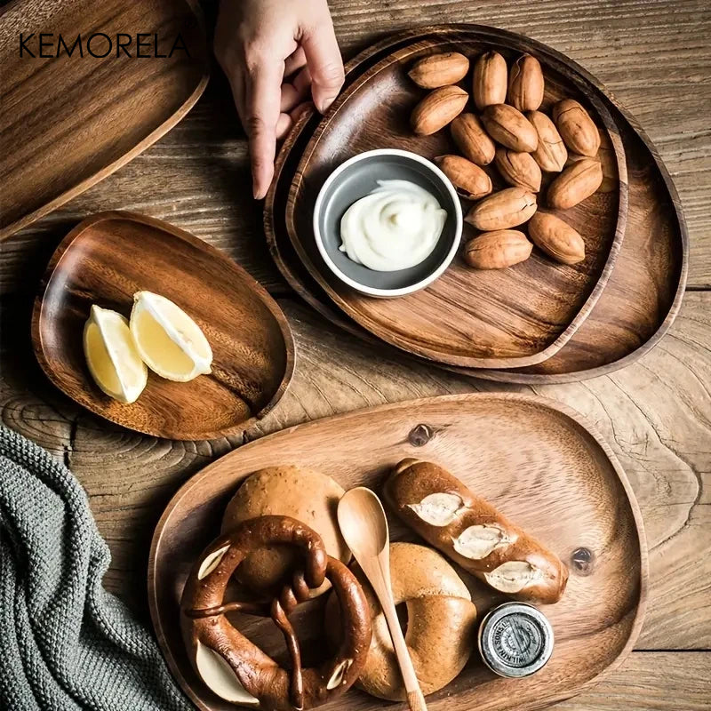 Nordic Natural Wooden Serving Plates